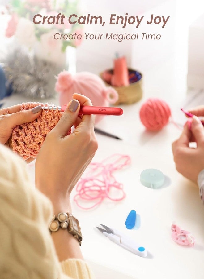 WICHARSH Crochet Kit for Beginners & Adults - 59pcs Complete Starter Set with Ergonomic Hooks (0.6-6.0mm), Yarn, Tools & Travel Bag - Craft Gift for Women, Teens & Seniors - Image 4